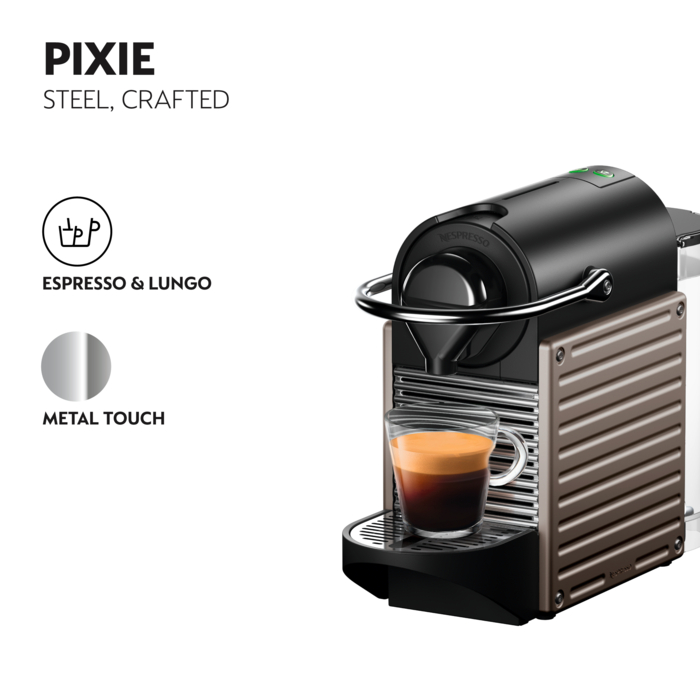 Nespresso Pixie Espresso Maker - Titanium for sale online