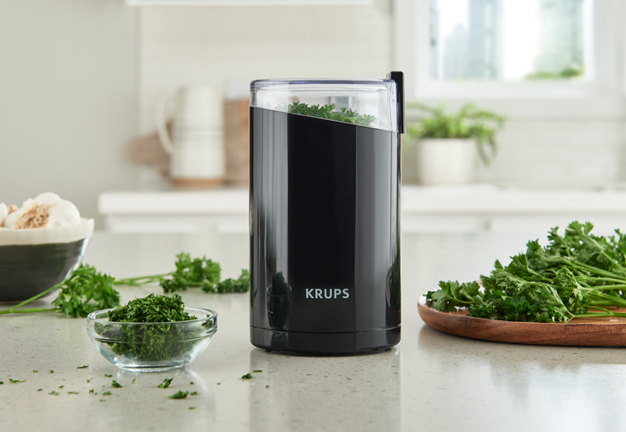 Grind coffee, spices, nuts, and more with this KRUPS electric coffee grinder